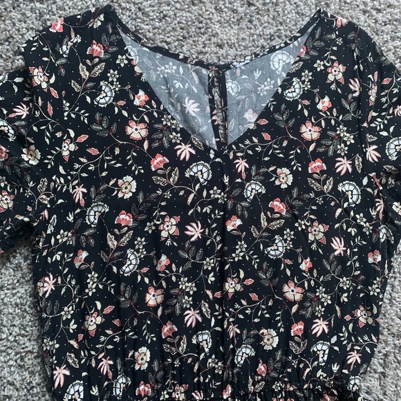 Target Black Floral Jumpsuit - Picture 2 of 3